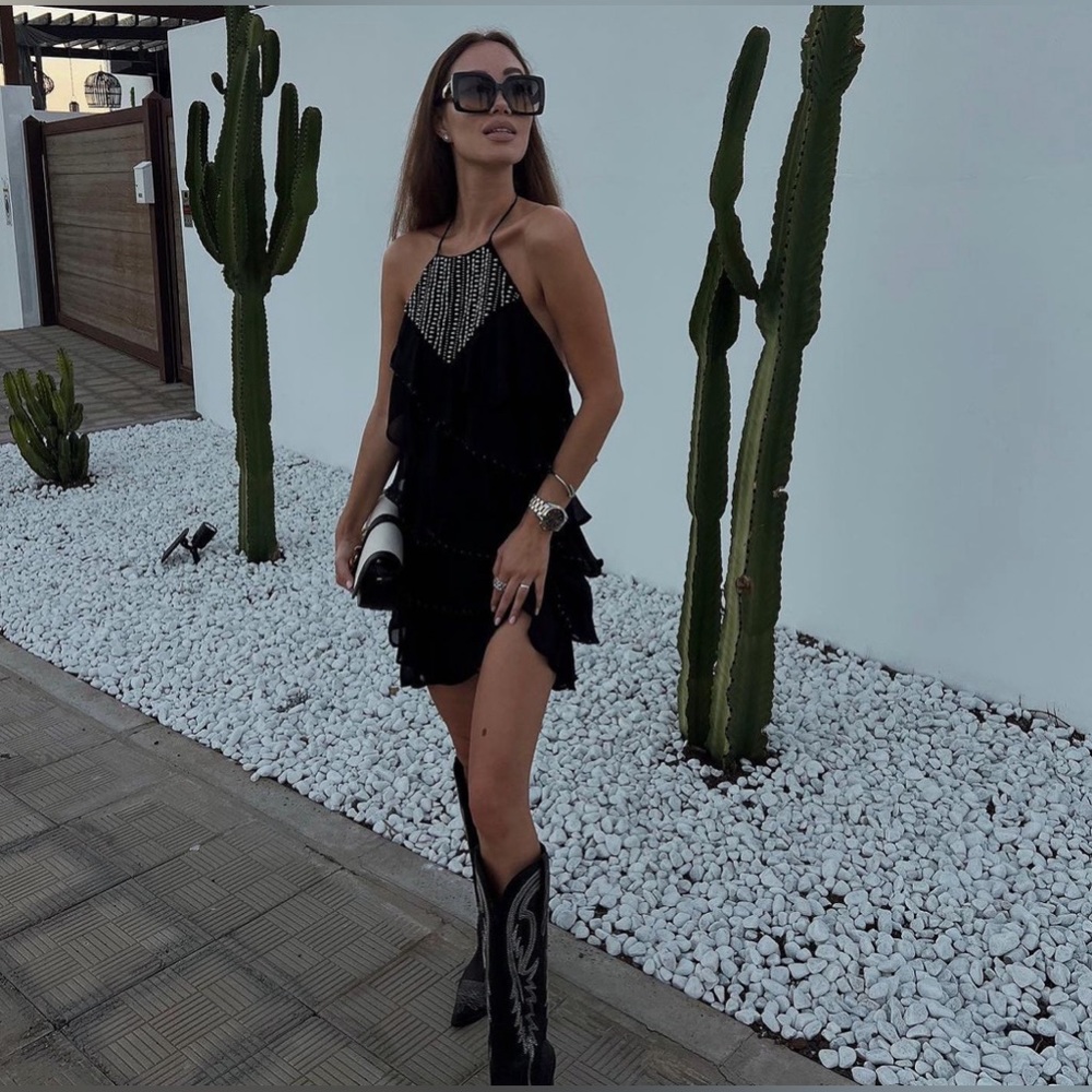 ZARA black sequins dress